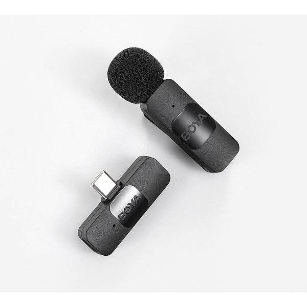 Boya BY-V20 V2.0 Drahtloses Mikrofon für USB-C, 2x Sender + 1x Empfänger 