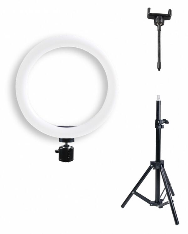 Braun VloggKit 100, (26cm)  LED Ringlicht, Kugelkopf, 50cm Stativ 
