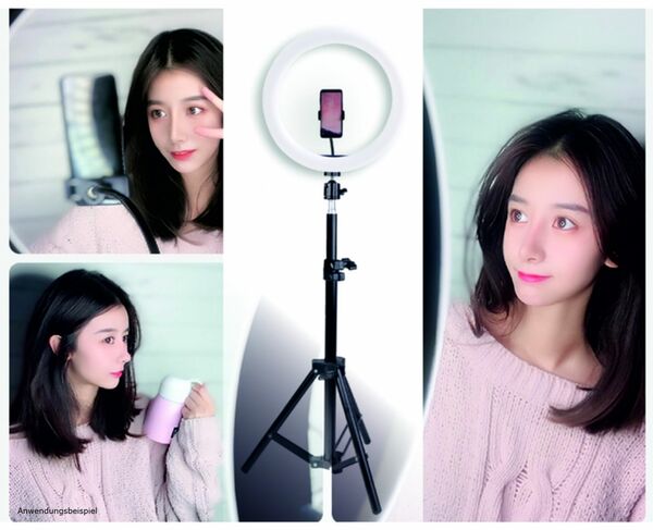 Braun VloggKit 100, (26cm)  LED Ringlicht, Kugelkopf, 50cm Stativ 