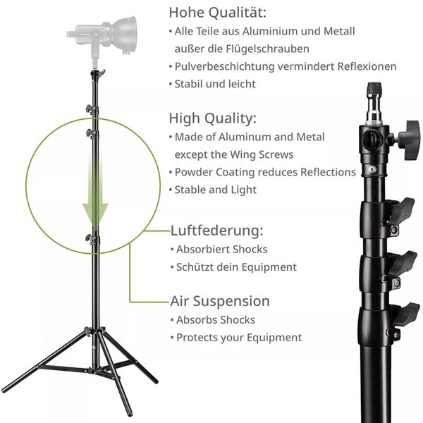 Bresser BR-TP240 PRO-1 Lampenstativ 2er Set 