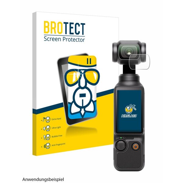 BROTECT AirGlass Schutz-Glas Panzer-Folie für DJI  Pocket 3 (Linse)