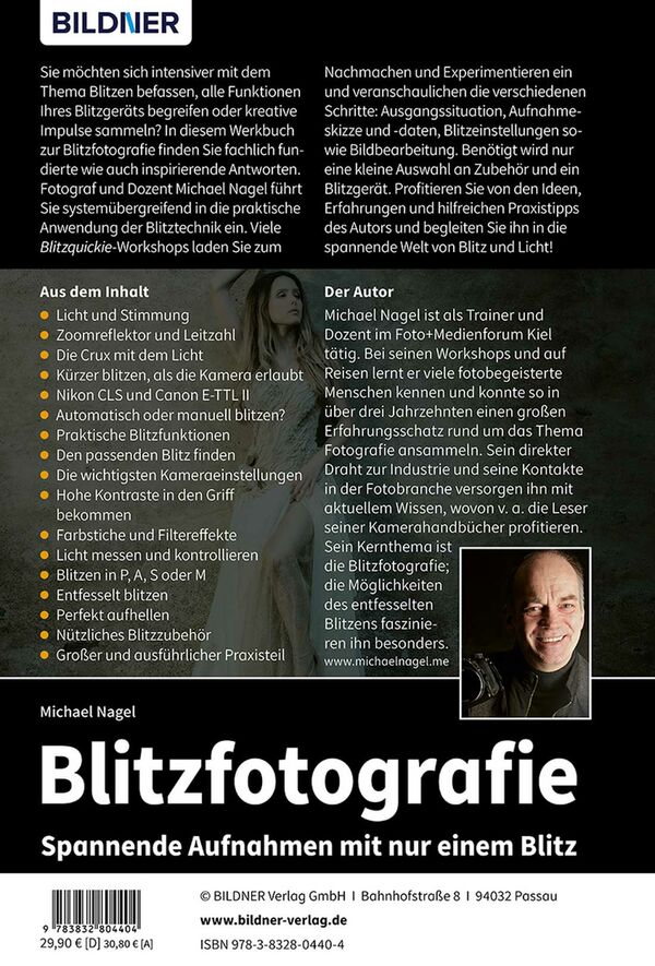 Buch Blitzfotografie - Spannende Aufnahmen mit nur einem Blitz 