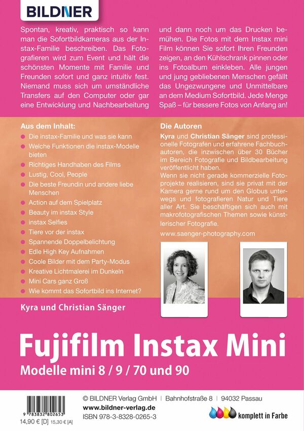 Buch Fujifilm Instax Mini - Modelle mini 8 / 9 / 70 und 90 - Für bessere Fotos von Anfang an! 