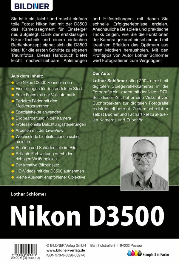 Buch Nikon D3500 - Für bessere Fotos von Anfang an! 