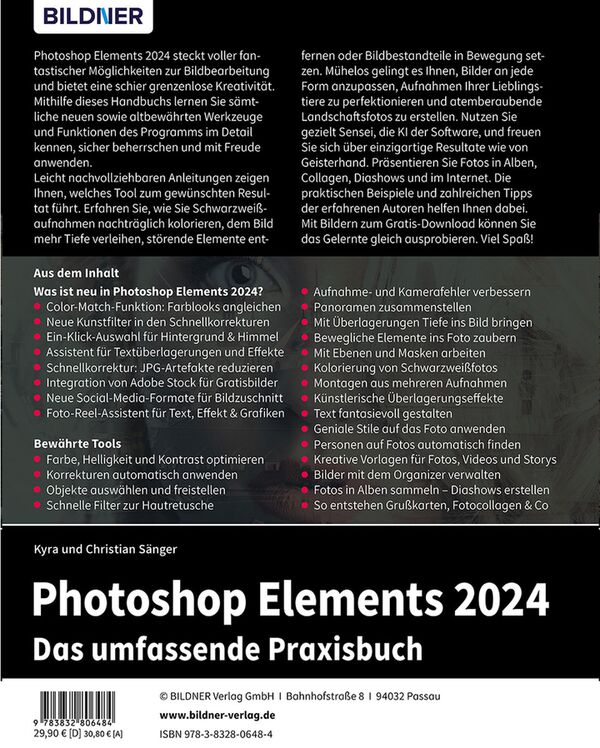 Buch Photoshop Elements 2024 - Das umfassende Praxisbuch! 