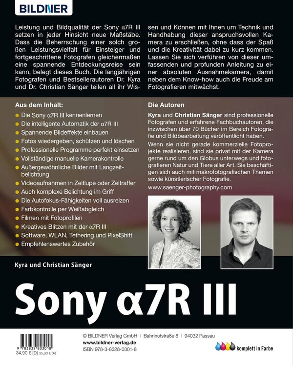 Buch Sony A7R III - Das umfangreiche Praxisbuch zu ihrer Kamera ! 
