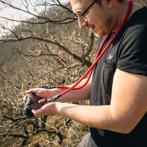 C-Rope Kameragurt Kletterseil  140cm Bright Red