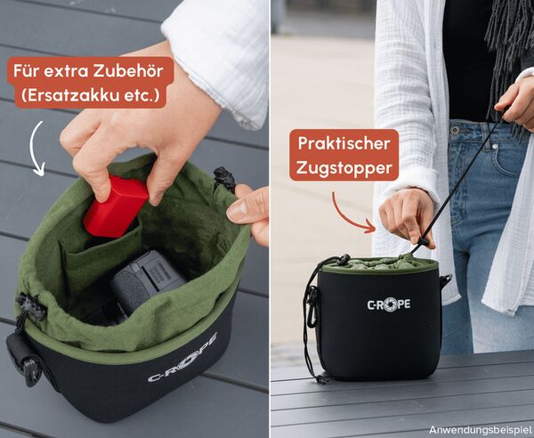 C-Rope Kamerabeutel V2 aus Neopren  S / M / L (3er Pack)