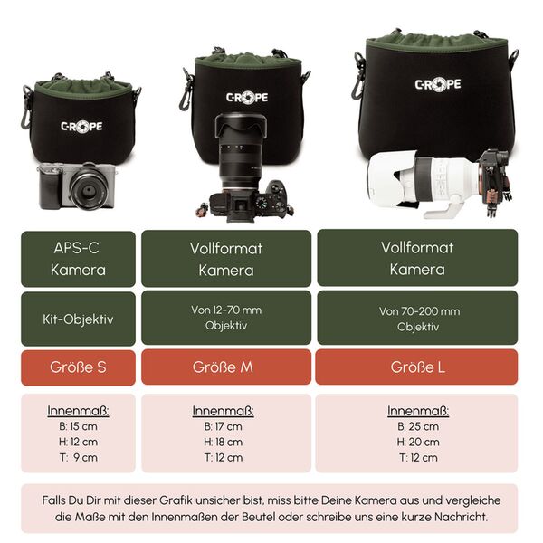 C-Rope Kamerabeutel V2 aus Neopren  S