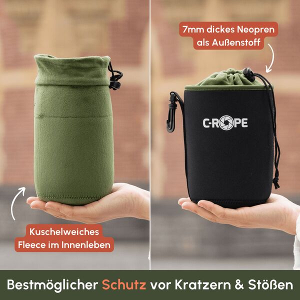 C-Rope Objektivbeutel V2 aus Neopren  5er Pack