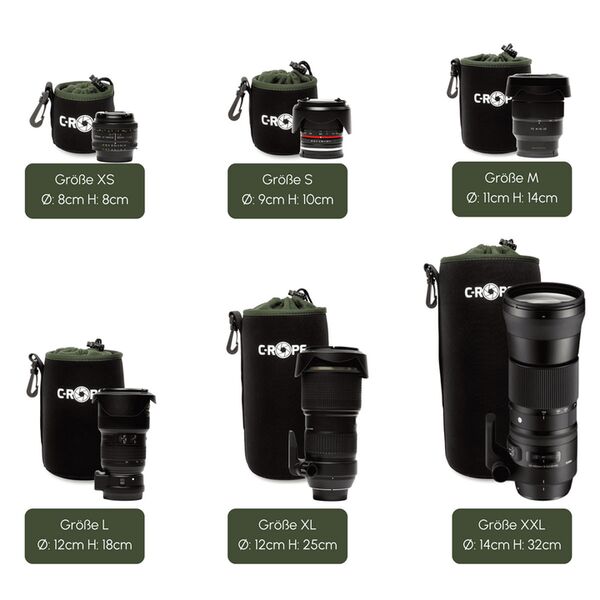 C-Rope Objektivbeutel V2 aus Neopren  XL