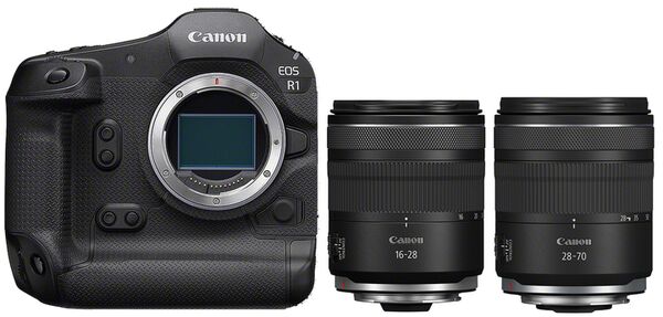 Canon EOS R1 Gehäuse + RF 16-28mm f/2,8 IS STM + RF 28-70mm f/2,8 IS STM 
