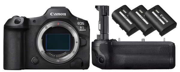 Canon EOS R5 Mark II + BG-R20 Akkugriff + 3 Akku LP-E6P 
