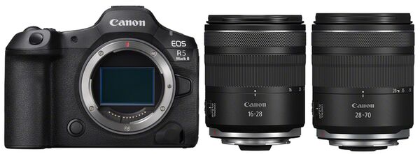 Canon EOS R5 Mark II Gehäuse + RF 16-28mm f/2,8 IS STM + RF 28-70mm f/2,8 IS STM 