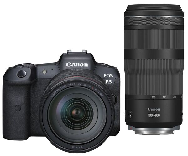 Canon EOS R5 + RF 24-105 f/4.0 L IS USM + RF 100-400mm f/5,6-8 IS USM 