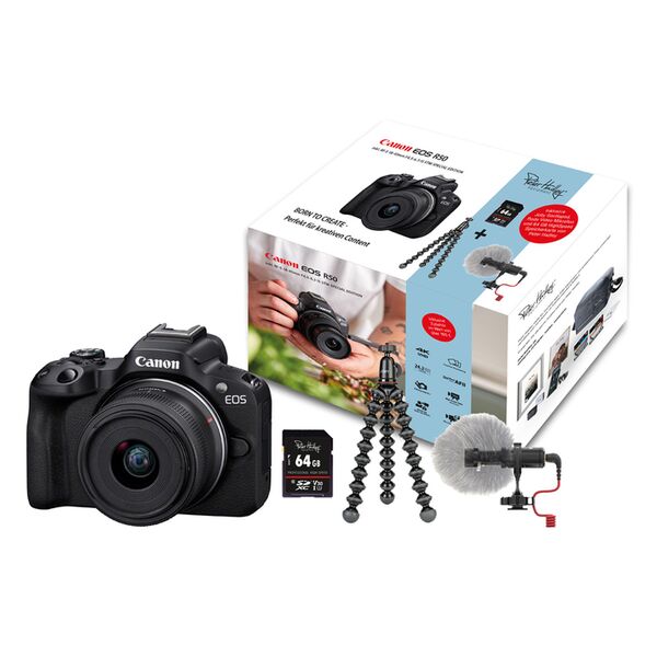 Canon EOS R50 + RF-S 18-45mm F4.5-6.3 IS STM Special Edition  schwarz