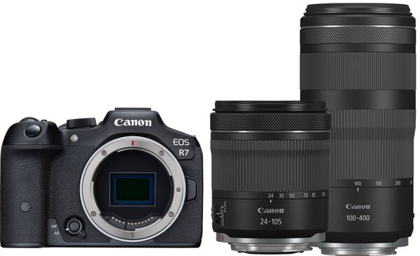 Canon EOS R7 Gehäuse + RF 24-105mm f/4,0-7,1 IS STM + RF 100-400mm f/5,6-8 IS USM 