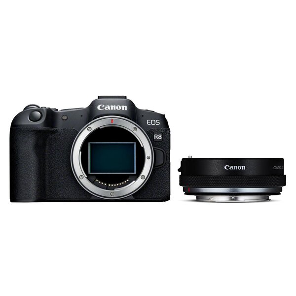 Canon EOS R8 Gehäuse + Objektivadapter EF-EOS R (mit Steuerungsring) 