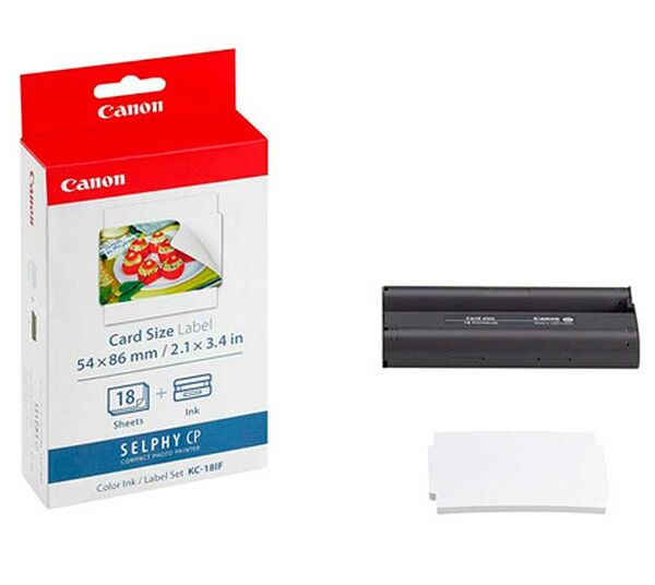 Canon KC-18 IF Papier + Farbband im Kreditkartenformat für Selphy Drucker 