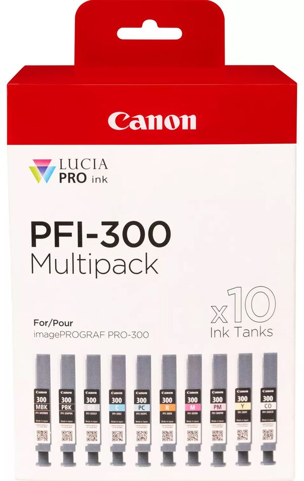 Canon PFI-300 Multipack MBK/PBK/C/M/Y/PC/PM/R/GY/CO 