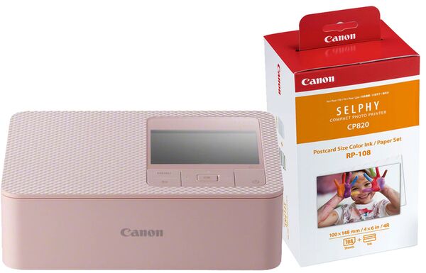 Canon Selphy CP1500 Drucker + Papier RP-108 10x15 (108 Blatt)  pink