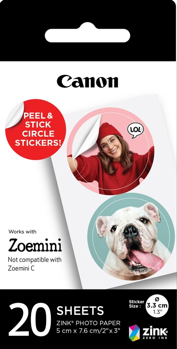 Canon ZINK Circle Sticker ZP-2030-2C-20 