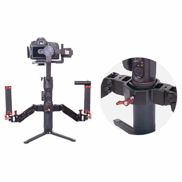 Caruba Aluminium Feder Doppelgriff für Ronin S/Zhiyun Serie / Feiyu Serie / Feiyu Serie 