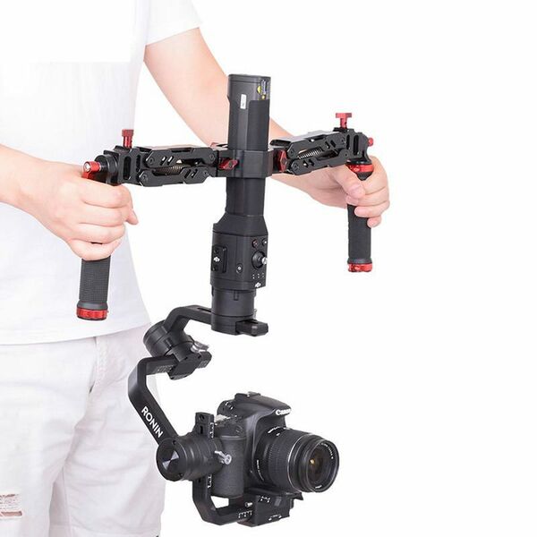 Caruba Aluminium Feder Doppelgriff für Ronin S/Zhiyun Serie / Feiyu Serie / Feiyu Serie 