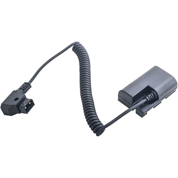 Caruba Canon LP-E6 Volldekodierung Dummy-Batterie +D-TAP B-Typ Anschluss (Spiralkabel) 