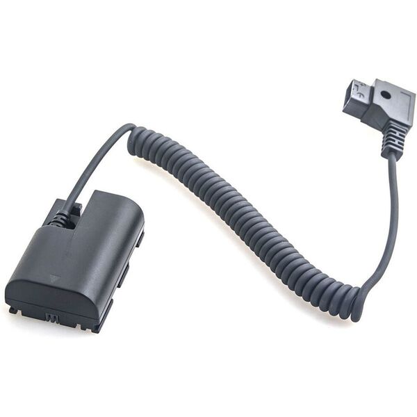 Caruba Canon LP-E6 Volldekodierung Dummy-Batterie +D-TAP B-Typ Anschluss (Spiralkabel) 