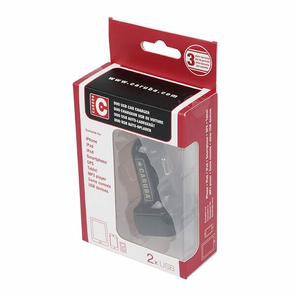 Caruba Duo USB Autoladegerät  Schwarz