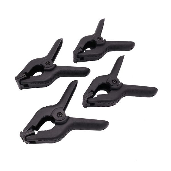 Caruba Hintergrundklemme  Schwarz Groß (4 Stück)