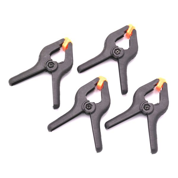 Caruba Hintergrundklemme  Schwarz/Orange Klein (4 Stück)