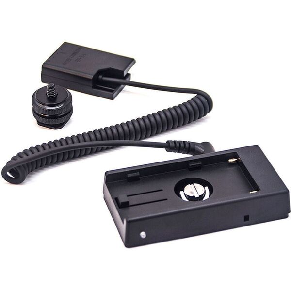 Caruba Nikon EN-EL14 Volldekodierung Dummy-Batterie + F970 Batteriezwickel (Spiralkabel) 