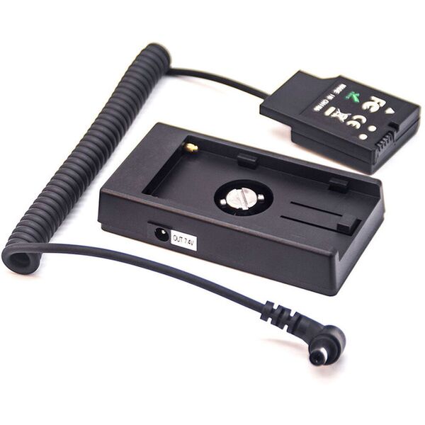 Caruba Nikon EN-EL14 Volldekodierung Dummy-Batterie + F970 Batteriezwickel (Spiralkabel) 