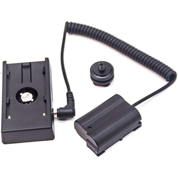 Caruba Nikon EN-EL15 Volldekodierung Dummy-Batterie + F970 Batteriezwickel (Spiralkabel) 