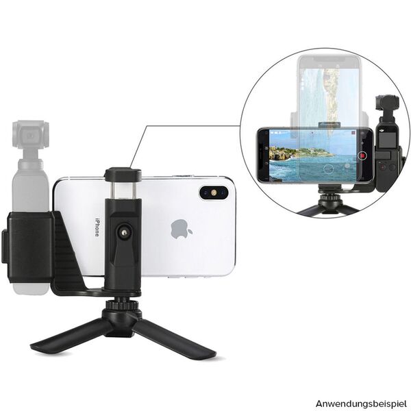 Caruba Osmo Pocket Phone Halterungsset ABS (inkl. Tischstativ) 
