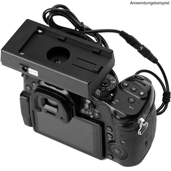 Caruba Panasonic DMW-DCC12 Volldecodierung Dummy-Batterie + F970 Batteriezwickel 