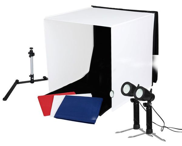 Caruba Portable Fotostudio mit separaten LED-Lampen 40x40x40cm 