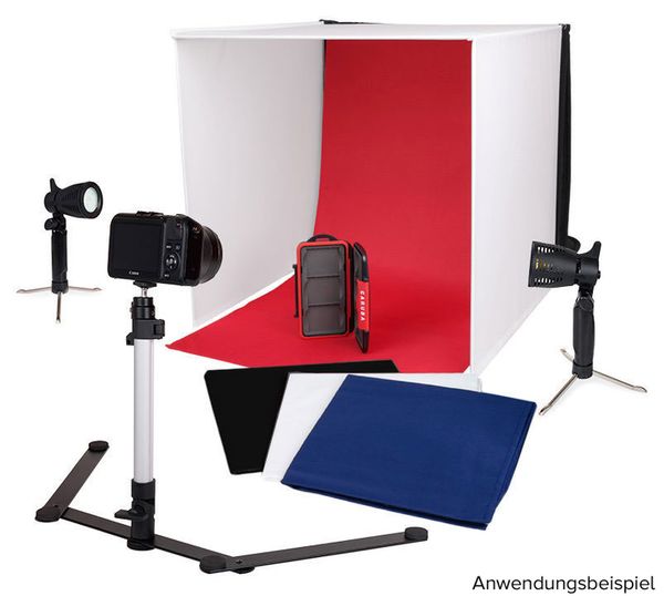 Caruba Portable Fotostudio mit separaten LED-Lampen 40x40x40cm 