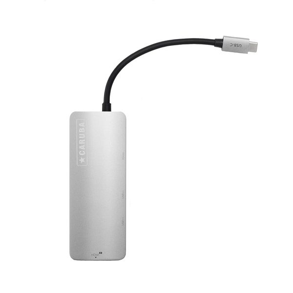Caruba Premium Schlanker USB C Hub  5 in 1  space grau 