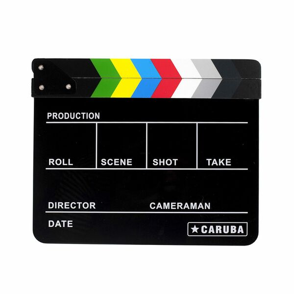 Caruba Professioneller Direktor Clapper Schwarz/Farbe (Whiteboard-Stift)  Schwarz oben bunt