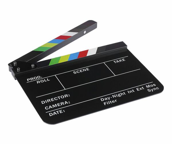 Caruba Professioneller Regisseur Schwarz/Farbe Klapper (Kreide)  Schwarz 