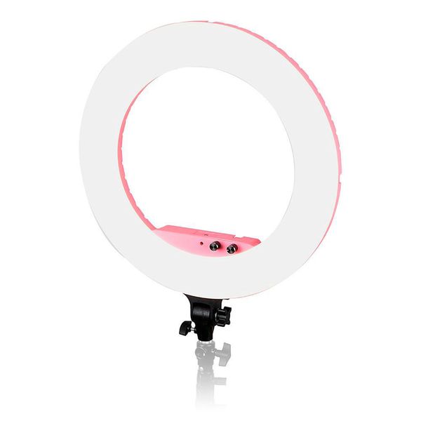 Caruba Ringleuchte Vlogger 18 Zoll LED-Set PRO mit Tasche  pink