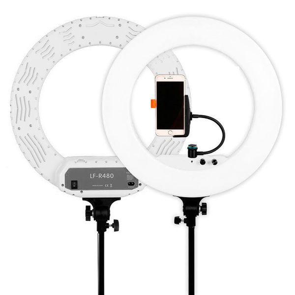 Caruba Ringleuchte Vlogger 18 Zoll LED-Set Economy mit Tasche  weiß