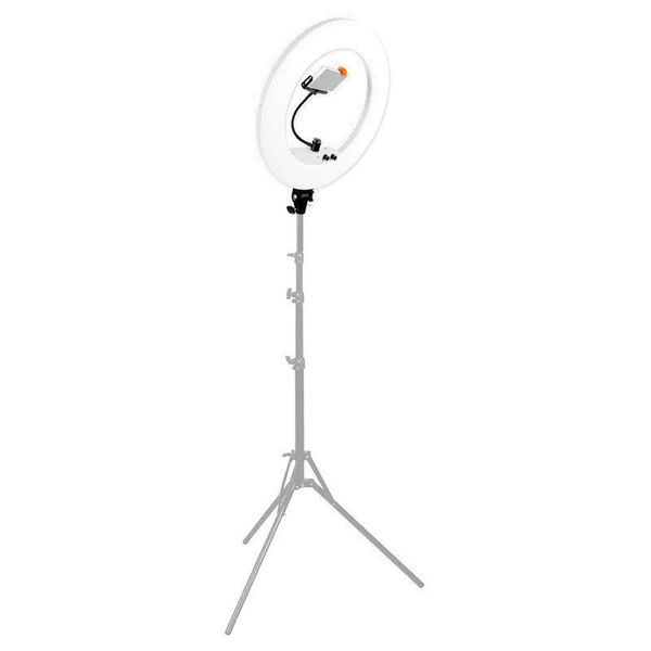 Caruba Ringleuchte Vlogger 18 Zoll LED-Set Economy mit Tasche  weiß