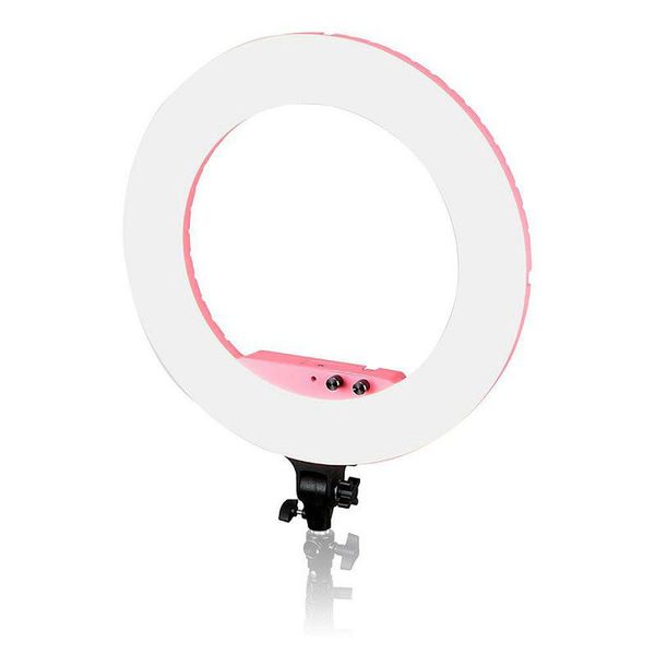 Caruba Ringleuchte Vlogger 18 Zoll LED-Set Economy mit Tasche  rosa