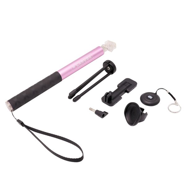 Caruba Selfie Stick Large Bluetooth  Pink