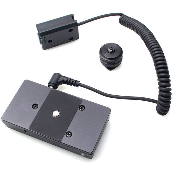 Caruba Sony NP-FW50 Volldecodierung Dummy-Batterie + F970 Batteriezwickel (Spiralkabel) 