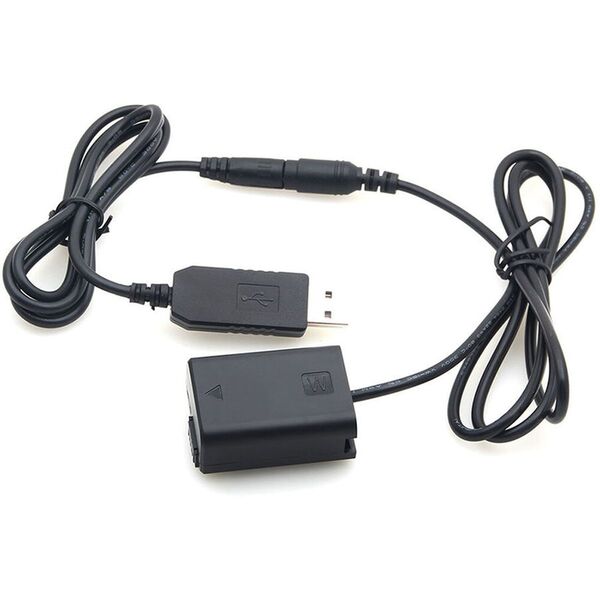 Caruba Sony NP-FW50 Volldecodierung Dummy-Batterie + 5V 2A Einzel-USB-Kabel 
